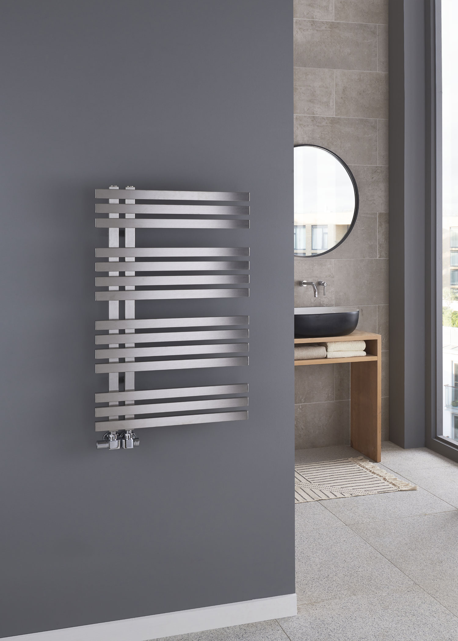 Brushed chrome radiator sale