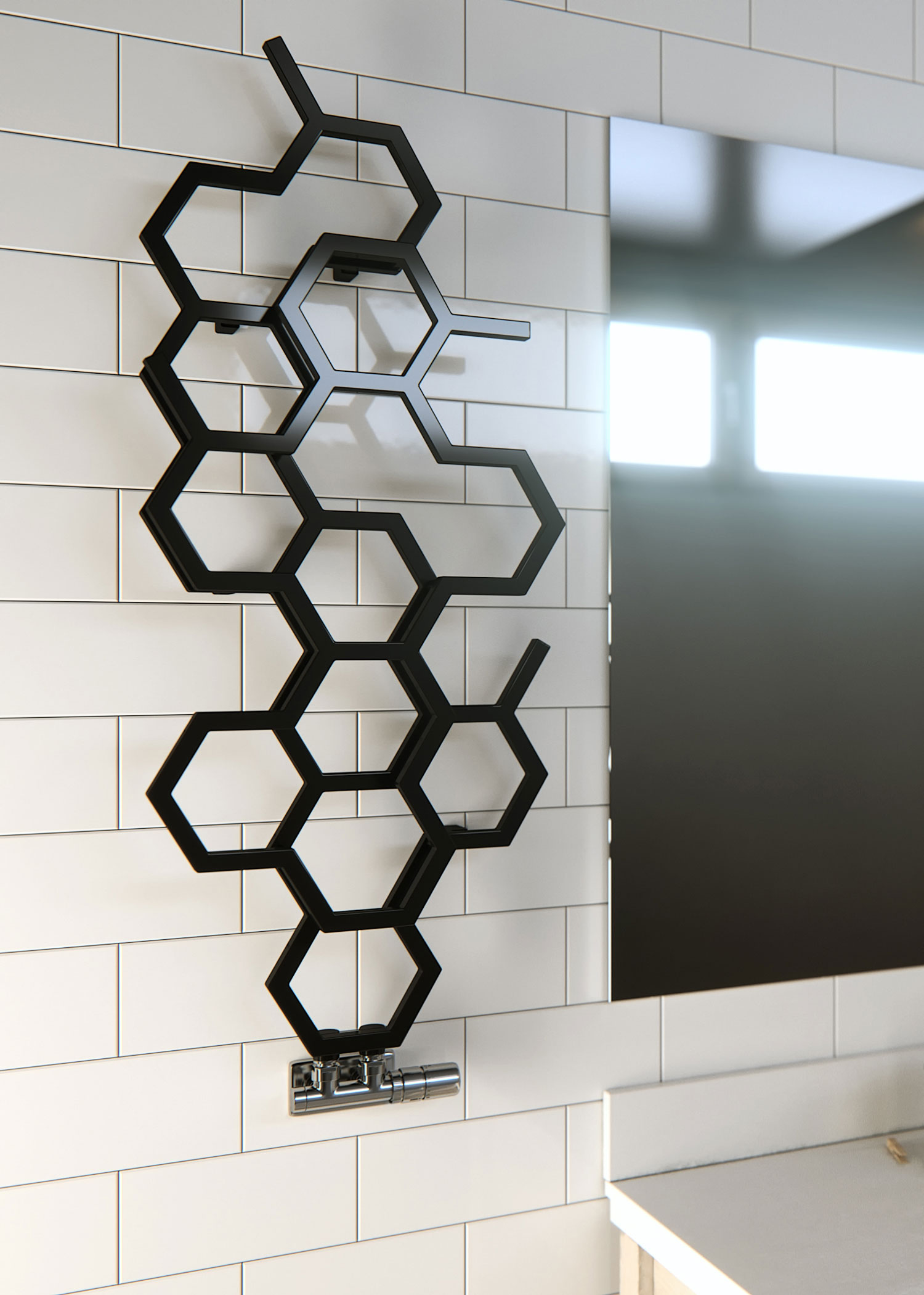 Hexagon towel online rail