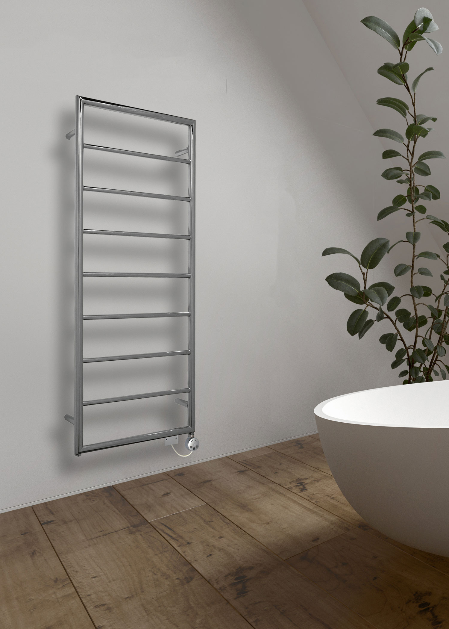 JIS Sussex Alfriston Stainless Steel Heated Towel Rail